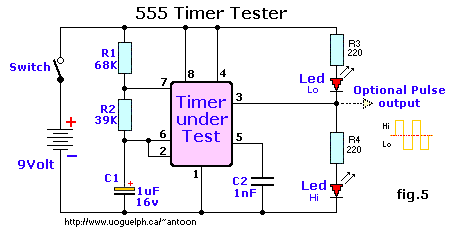 Fig. 5, 555 Timer Tester
